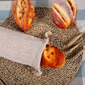 Miniatyrbild 4 av 7: Återanvändbara Brödpåsar Linne, Hållbara och Andningsbara, Perfekt Present till Bagare, Livsmedelsgodkänd Foder, Multifunktionell Användning för Brödförvaring, 2 st