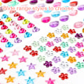 Miniatyrbild 7 av 7: DIY Ansiktsstenar för Iögonfallande Smink, 8 Ark Multi-Tillfällen Tillbehör med Kristalldesign för Glittereffekt, Lämplig för Festivaler Fester