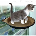Miniatyrbild 2 av 5: Vikbar Kattsäng, Hängande Kattsäng Vikbar Design för Utrymmesbesparande Installation, Perfekt för Innekatter att Njuta av Utomhusvyer (Kaffe)