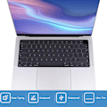 Miniatyrbild 5 av 8: CaseBuy Premium Ultratunt tangentbordskydd för 2023 2022 2021 M3 M2 M1 Pro/Max Apple MacBook Pro 14\" 16\" Modell A2442 A2779 A2918 A2485 A2780 A2991 EU