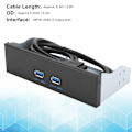 Miniatyrbild 4 av 7: Ultrasnabb Dubbel USB 3.0 Hubb Adapter För Frontpanel, Supersnabb Dataöverföring 5Gbps, Skyddsfilm Säkerställer Repfri Montering, Moderkort