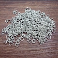 Miniatyrbild 7 av 8: 200 st Halsbandsklåsper Silver Look Legering Smyckeslåsper Hummerlås Öppna Hoppringar för DIY Armband