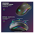 Miniatyrbild 5 av 6: RGB-spelmus, bakgrundsbelyst, ergonomisk, 7 programmerbara knappar, 7200 DPI för Windows PC (svart) $Spelmus med sladd [7200 DPI]