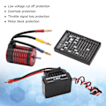 Miniatyrbild 8 av 8: Borstlös motor ESC-kit Vattentät 3650 Borstlös motor 60A ESC Programmeringskort Set för 1/10 RC Bil 2300KV