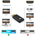 Miniatyrbild 4 av 8: DisplayPort till HDMI-adapter, omedelbar dataströmning för PC och grafikkort