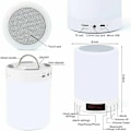 Miniatyrbild 4 av 5: Bluetooth-högtalare, smart touchsensor nattlampa med FM-radio väckarklocka, dimbar 7 färger RGB sänglampa för sovrum, bärbar med omgivande