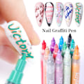 Miniatyrbild 5 av 8: Professionell Nagelkonstpenna, Hög Mättnad Stark Färg Nageldesignverktyg, Snabbtorkande Giftfritt Vattenbaserat Bläck, Multifunktionell Design för DIY