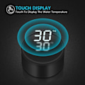 Miniatyrbild 3 av 4: Innovativ Temperaturdisplay Flaska, Vakuumisolerad Smart Vattenflaska i Rostfritt Stål, Portabel Resemugg med Lättrengjord Dubbelväggig Design