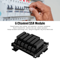 Miniatyrbild 8 av 8: 6-kanals DC till AC Solid State Relä 3‑32VDC Ingång 5‑8A 24‑480VAC Last Solid State Relä SSR-modul