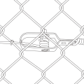 Miniatyrbild 3 av 5: Kit med 8 gröna plastificerade trådspännare för staket, nät, tvättställ, trädgård metall för stolpar | Set om 8 st (8 st)