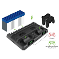 Miniatyrbild 4 av 8: PS4 Vertikalställ, All-in-One PS4 Vertikalställ Hållare Fläkt för Playstation 4 Pro/Slim, PS4 Controller Laddningsstation