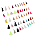 Miniatyrbild 5 av 8: 50 st 30 mm tofsar Lätt bärbar Mini Polyester Mjuk Färgad Tofs DIY Hantverk Dekoration Tofsar Bulk Set