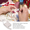 Miniatyrbild 8 av 8: Magnetisk sömnadsguide set motstånd linjal perforerad söm mätning quiltning linjal magnetisk mätare för DIY symaskin
