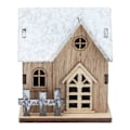 Miniatyrbild 2 av 8: Dockhus Jul LED Ljus Trä Hus DIY Ljus Miniatyr Dockhus Jul Prydnader Tillbehör