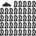 Miniatyrbild 1 av 5: Mini krok hänge, för flock hängare halkfria hängare krok hängare kaskad skåp för garderob, badrum, sovrum, kök-svart 40 stycken