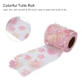 Miniatyrbild 7 av 8: Tulle rulle färgglad gradient blomma rosett nät tyg rulle DIY material band röd