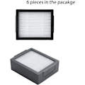 Miniatyrbild 4 av 4: 6-pack HEPA-filter kompatibla med iRobot Roomba evo, i, e, j-serien E5 E6 E7 i1 i2 i3 i4 i5 i6 i7 i8 j7 och alla Plus-versioner