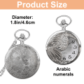 Miniatyrbild 5 av 7: Klassisk kvarts watch, klassiskt skulpterad Fob watch, siffror Antik silver med kedja, män Kvinnor Fickklockor Hänge Present för