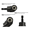Miniatyrbild 5 av 7: 4 st Borr-adapter 105° Vinklad Bits 1/2 tum 3/8 tum 1/4 tum 360° Hylsadapter för Mutter Skruv