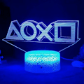 Miniatyrbild 1 av 5: SYIAD Gaming-lampa - Gamer-lampa med fjärrkontroll - 16 färger - 4 belysningslägen - Speldekoration (modell B) CRUEL