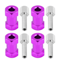 Miniatyrbild 2 av 2: 4 st 12 mm RC Hex hjulnav metall adapter för D90 AX10 CC01 SCX10 F350 Crawler (20 mm lila)