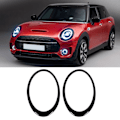 Miniatyrbild 1 av 8: Vänster Höger Strålkastare Trim Ring Strålkastare Båge 51137351371 för Clubman F54 2014‑2019 Blank Svart