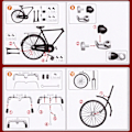Miniatyrbild 8 av 10: Simulering 1:8 Monterbar 28-ekrad cykelmodell i legering, klassisk retro roterande barnleksaksornament