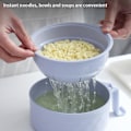 Miniatyrbild 6 av 8: Diskmaskinsäker Multifunktionell Kokare, Bambufiber BPA-fri Plast Mikrovågsugn Ramen Skål Sil Ramen Skål Set, Enkel Rengöring Mikrovågssäker Design