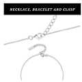Miniatyrbild 1 av 8: 200 st Halsbandsklåsper Silver Look Legering Smyckeslåsper Hummerlås Öppna Hoppringar för DIY Armband