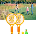 Miniatyrbild 7 av 8: Badmintonracket för barn, lätt badmintonracket leksaksset för 3-7 år pojkar flickor inomhus utomhus orange ankung