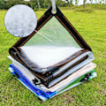Miniatyrbild 2 av 5: Transparent presenning för 2X4 växthus, vattentät presenning med öljett för utomhus inomhus, växtöverdrag