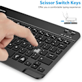 Miniatyrbild 5 av 9: Tablet-datorns tangentbord Mini trådlöst Bluetooth-tangentbord med bakgrundsbelysning, 7-färgad bakgrundsbelysning/laddningsbart/ultratunt