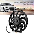 Miniatyrbild 3 av 5: 12V 80W Bilkylare Universal 10 Böjda Blad Elektrisk Kylare Motor Kylare Fläkt för Bil med Monteringssats 12 Tum