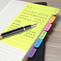 Miniatyrbild 2 av 6: Kontorsmaterial Sticky Notes Divider Sticky Notes Tabs, Tabbed Self-Stick Lined Bright Colors Note Pad, Skolmaterial 2 st 120 Index Notes