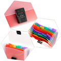 Miniatyrbild 5 av 8: 4-pack Mini Dokumentmapp A6 7,1 X 4,45 X 1,1 Tum Regnbåge Expanderande Mapp 13 Ficksmapp Organisatör 12 Etiketter Index