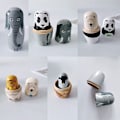 Miniatyrbild 6 av 7: 5-lagers ryska matryoshka dockor, trädjur häckande dockor, vackra matryoshka dockor, klassiska trä matryoshka, för fester,
