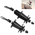 Miniatyrbild 1 av 8: PASAK Cykelskivbroms Snabbkoppling Nav 32 Hål Aluminiumlegering Mountainbike Fram 100mm Bak 135mm Nav Svart