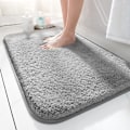 Miniatyrbild 2 av 5: Super Shaggy Mjuk Fluffig Plysch Badrumsmatta, Tjock Plysch Halkfri Mikrofiber Badmatta, Torkar Snabbt För Badrum Badkar Sovrum