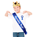 Miniatyrbild 2 av 5: 3 st födelsedagskungakrona Sash för pojkar