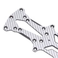 Miniatyrbild 3 av 8: RC kolfiber chassi uppgradering del 2,5 mm RC bil chassiplatta för YOKOMO YD2 Z 1/10 Driftbil Silver SSG