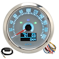Miniatyrbild 2 av 8: 85mm GPS-hastighetsmätare med blinkers 0‑200KM/H Justerbar 7 färger bakgrundsbelysning för bil husbil båt Vit