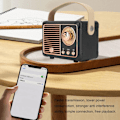 Miniatyrbild 4 av 5: Svart Hm11 Bärbar Musikspelare Mini Retro Uppladdningsbar Högtalare Radio Utomhus Resor