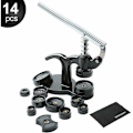 Miniatyrbild 1 av 5: Verktygssats för att trycka tillbaka klocklock, Boettstängare med 12 formar för 18 mm till 50 mm klockor, Halkfria spår säkerställer precision, Idealisk för klockreparation