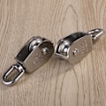 Miniatyrbild 9 av 9: 25MM 304 Rostfritt Stål Remskiva M25 400kg Lyft Remskiva Enkel Remskiva Swivel Hook Remskiva - Silver (2 Stycken)