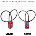 Miniatyrbild 1 av 2: APP-styrd Bluetooth Smart Lock Anti-stöldlarm Kedjelås med 105dB larm (röd)