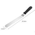 Miniatyrbild 3 av 5: 10-tums Dekorationsspatel med Rostfritt Stål Blad, Professionell Offset-spatel För Glasyrkontroll, Halkfritt Komfortgrepp Lätt Att Rengöra