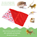 Miniatyrbild 6 av 8: Reptilsovsäck Mjuk och Varm Skäggagamssäng med Kudde för Skäggagam Leopardgecko (Jordgubbsröd Quilt)