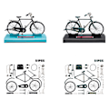Miniatyrbild 6 av 10: Simulering 1:8 Monterbar 28-ekrad cykelmodell i legering, klassisk retro roterande barnleksaksornament