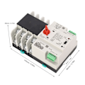 Miniatyrbild 6 av 8: Dubbelströms Automatisk Överföringsswitch 4P Snabbväxling Styrswitch PC AC 110V 80A