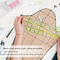 Miniatyrbild 7 av 8: Akryl rektangulär genomskinlig quiltlinjal enkel användning robust hållbar hushållssymaskinlinjal